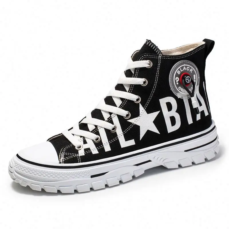 

Factory Hot Sale New High-top Men's Canvas Shoes Casual In Stock Mingxing