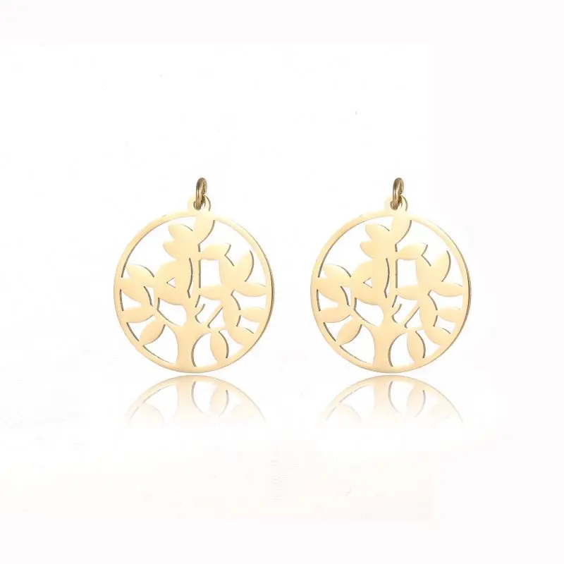 

Gold-plated stainless steel hollow life tree necklace accessories pendant necklace female fashion simple accessories