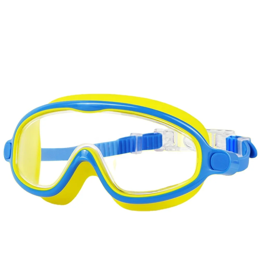 

Large Frame Swimming Waterproof Pool Glasses Unisex Swimming Glass HD Anti-fog for Kids, Picture color