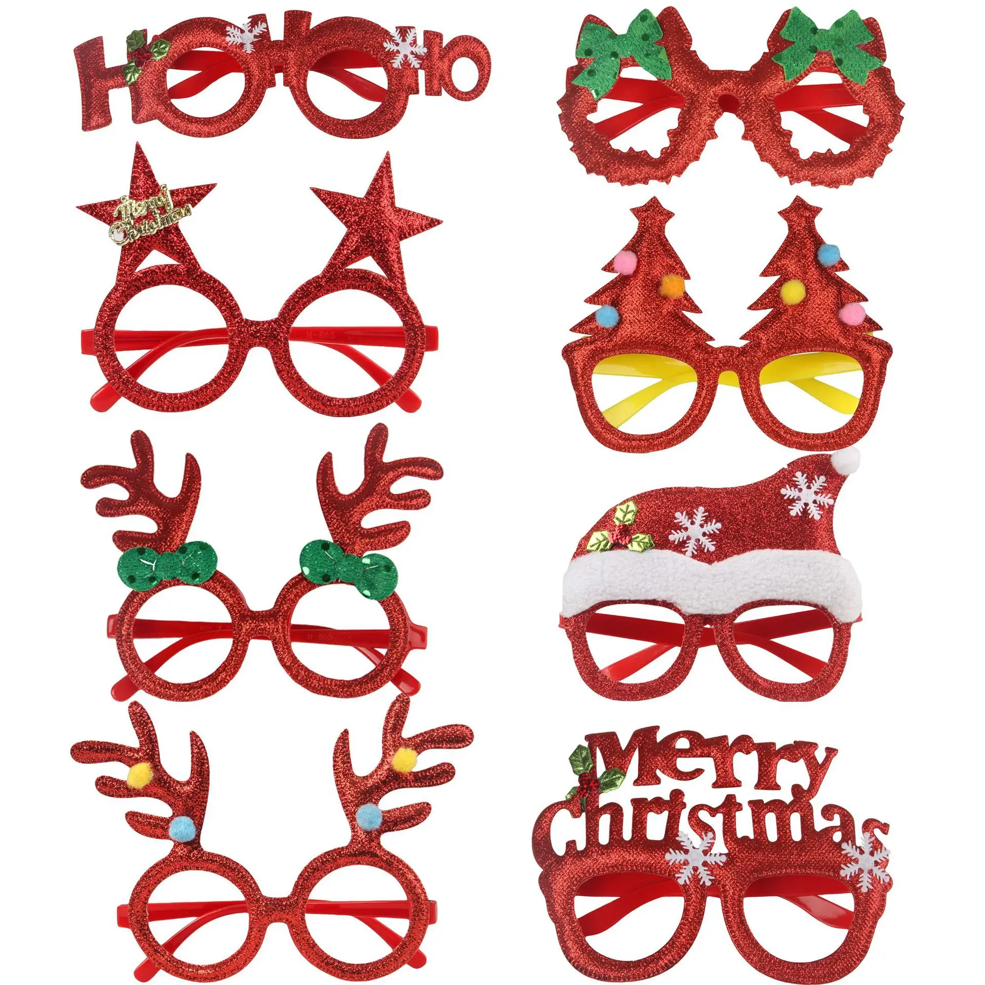 

2021 Christmas Decoration Eyeglasses Happy New Year Party Funny Glasses