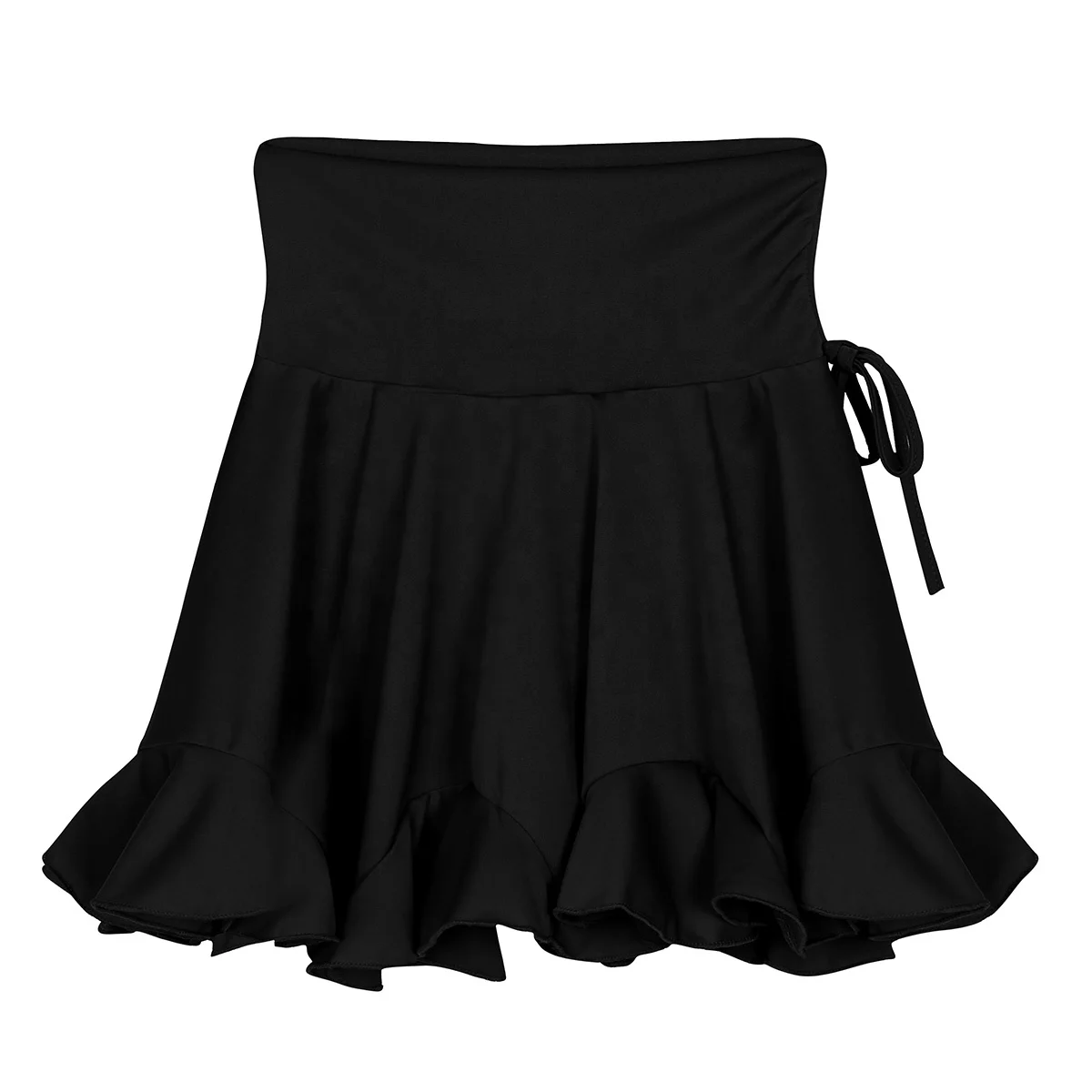 

Women Fashion High Waist Latin Dance Skirt Tango Rumba Skirt Adult Performance Costume Dance Skirt Adult Dancewear, Red/black