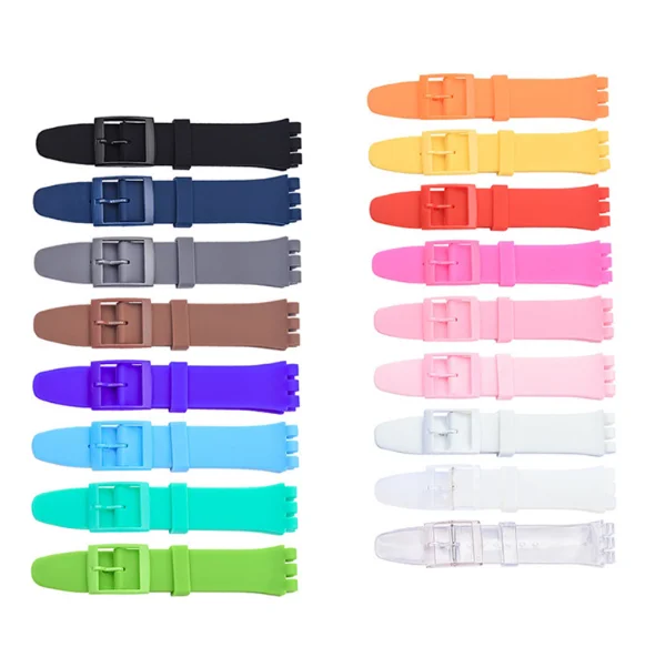 

Chinber 12mm 16mm 17mm 19mm 20mm Rubber Replace Bracelet Strap Colorful Silicone Watchband For Swatch Watch