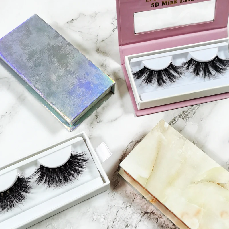 

the most fashion hot selling 25mm 3d siberian real mink false eyelash with packaging box