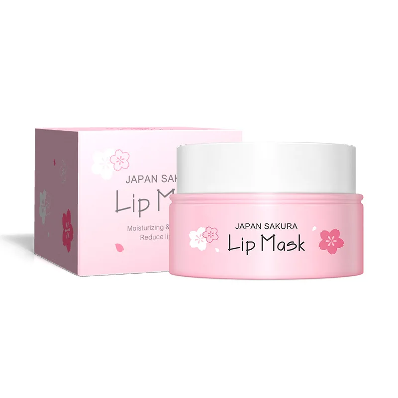 

Organic Herbal Skin Care Pink Lip Mask Tender Moisturizing Cherry Blossom Reduce Lip Lines Repairing Japan Sakura Lip Mask