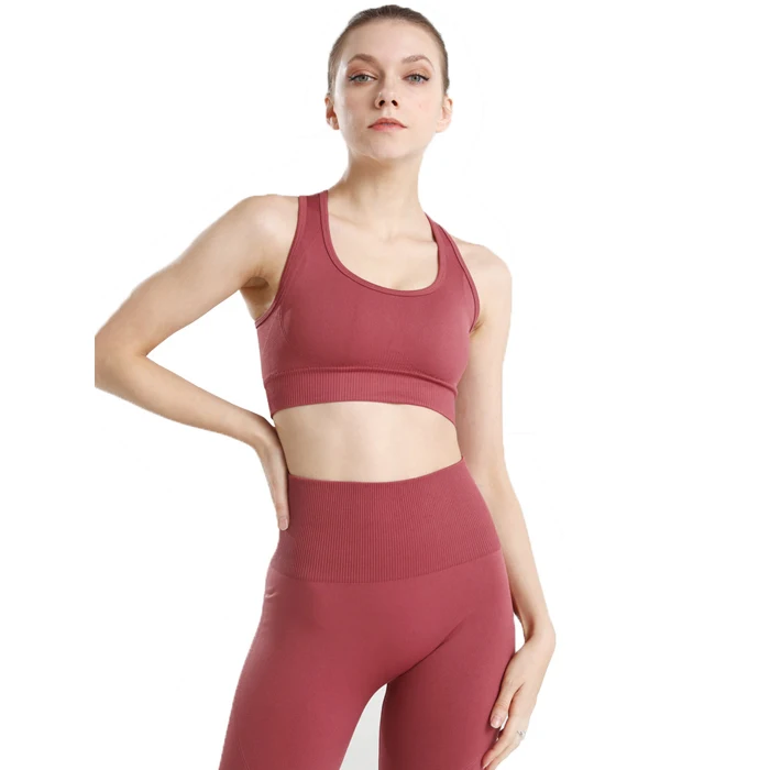 

Custom Yoga Sets Fitness Women Seamless Sexy Pants Yoga Wear Ladies Suit Professional Bra Quick-Dry Nylon Running Sportswear, As shown