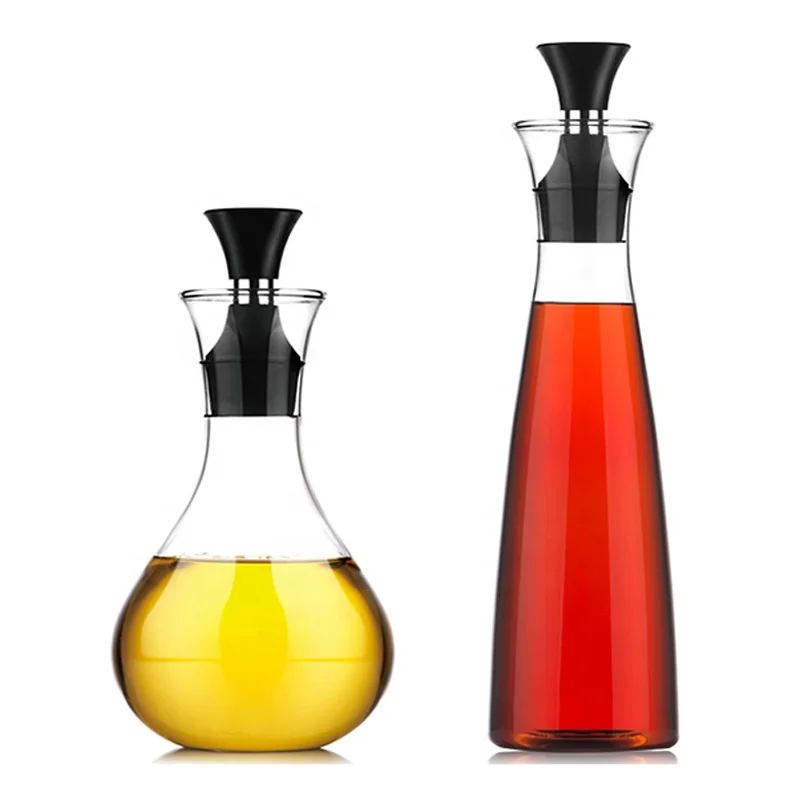 

Storage bottles for cooking oil and vinegar glass dispensers for kitchen oil POTS, Transparent