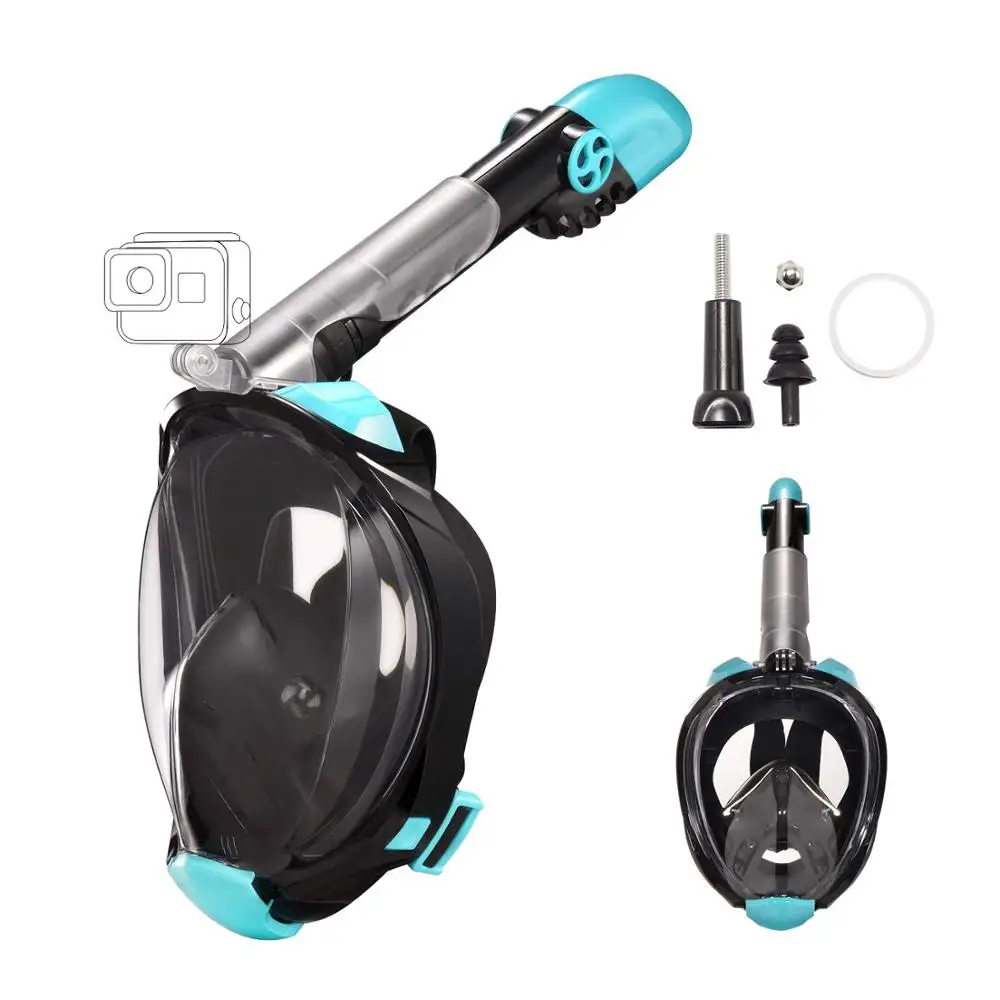 

Wholesales Professional Diving Equipment Full Face Diving Mask Underwater Swimming Anti Fog Snorkeling Mask, Customized color supported