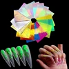 Wholesale 16 pcs/set Cheap adhesive holographic fire 3d flame finger nail art sticker for nail decoration