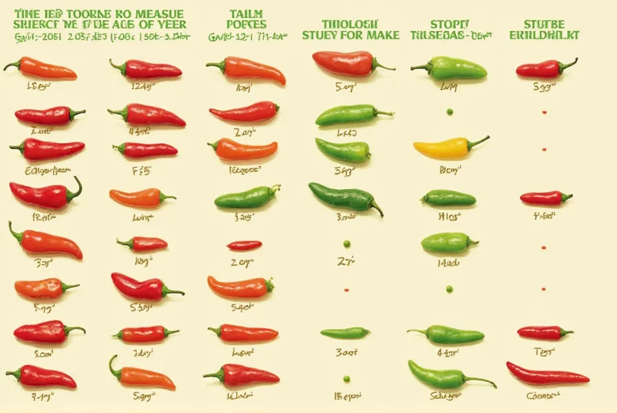 Scoville scale chart showing different peppers and their heat levels