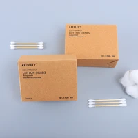 

200PCS biodegradable bamboo stick cotton buds makeup swab