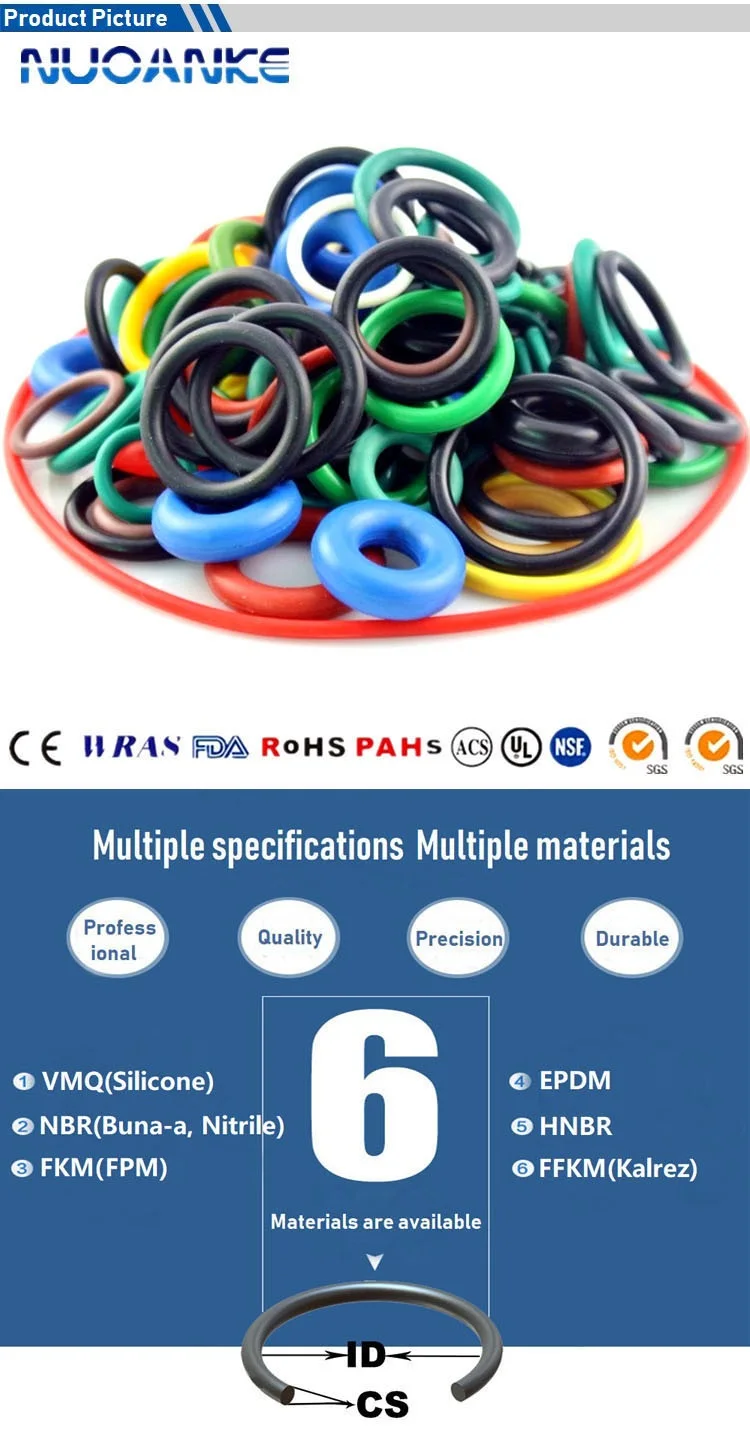 Factory Outlet NBR FKM HNBR EPDM Rubber ORing Food Grade Silicone O