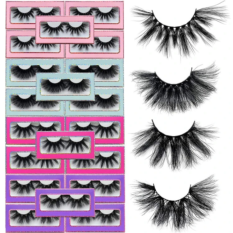 

Hot Seller 20 Pairs Mink Lashes Per Set 25mm Wholesale Dramatic Mink Lashes Custom Eyelashes Boxes Wholesale Mink Lashes Vendors, Real black