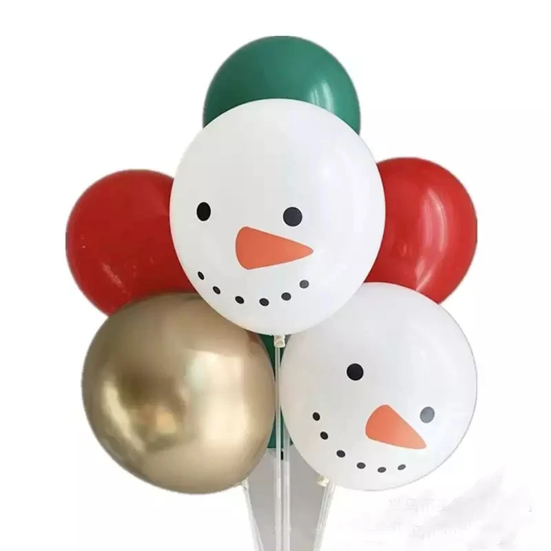 

Merry Christmas Latex Balloons Snowman Elk Balloon 100pcs/bag 10 Inch Thickened party mall Holiday Decoration Christmas Balloon