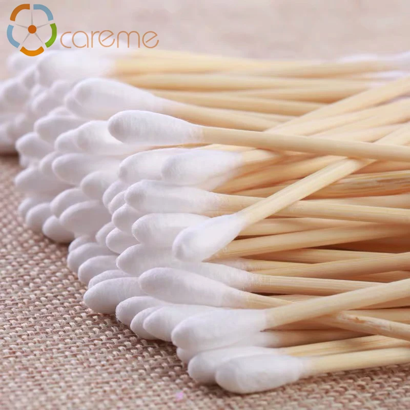 
ear cleaning cotton buds bamboo stick swab 