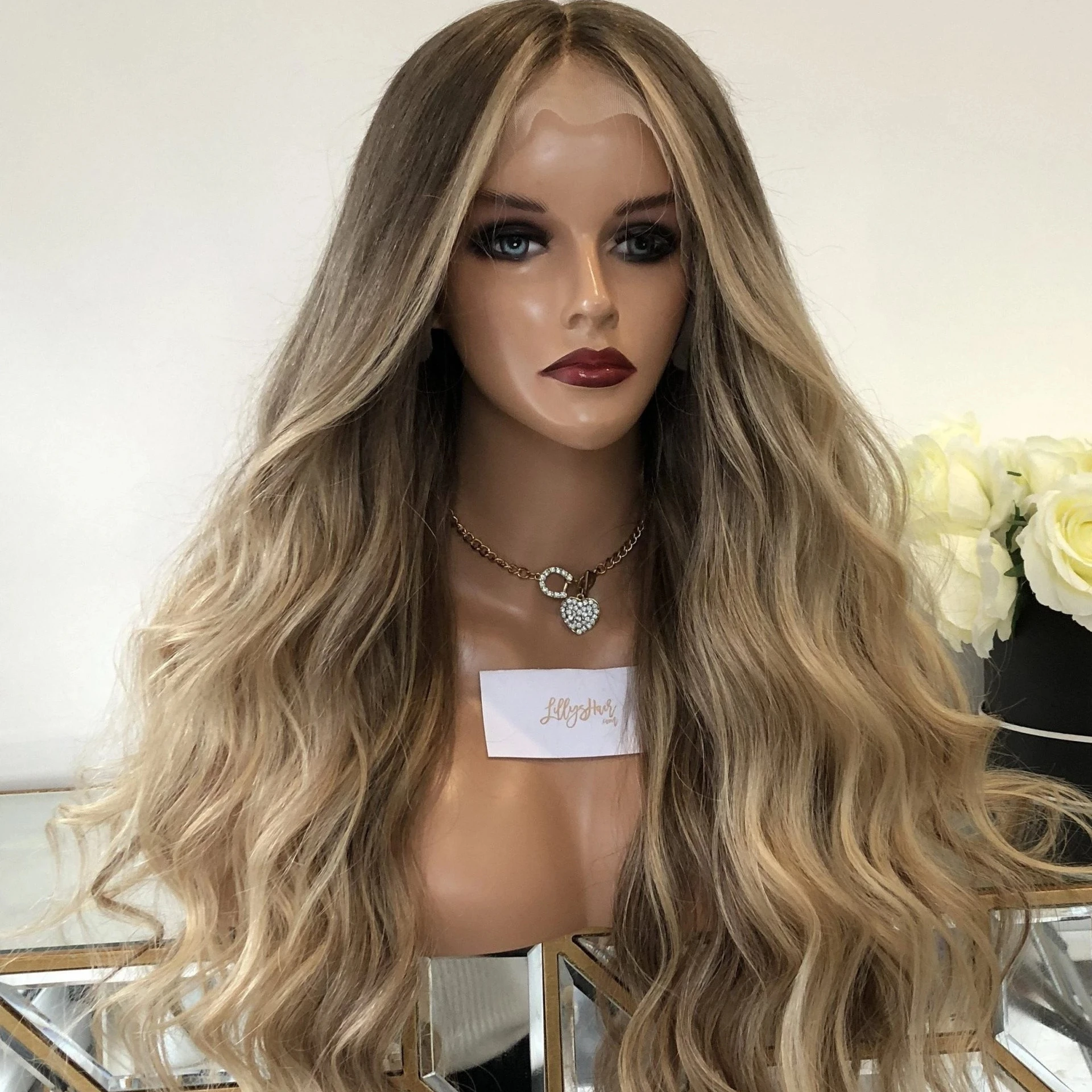 

Highlight Wig Human Hair for Women Ombre Dark Blonde Glueless Lace Wigs Pre Plucked 13x4 Hd Transparent Lace Frontal Wig 180%