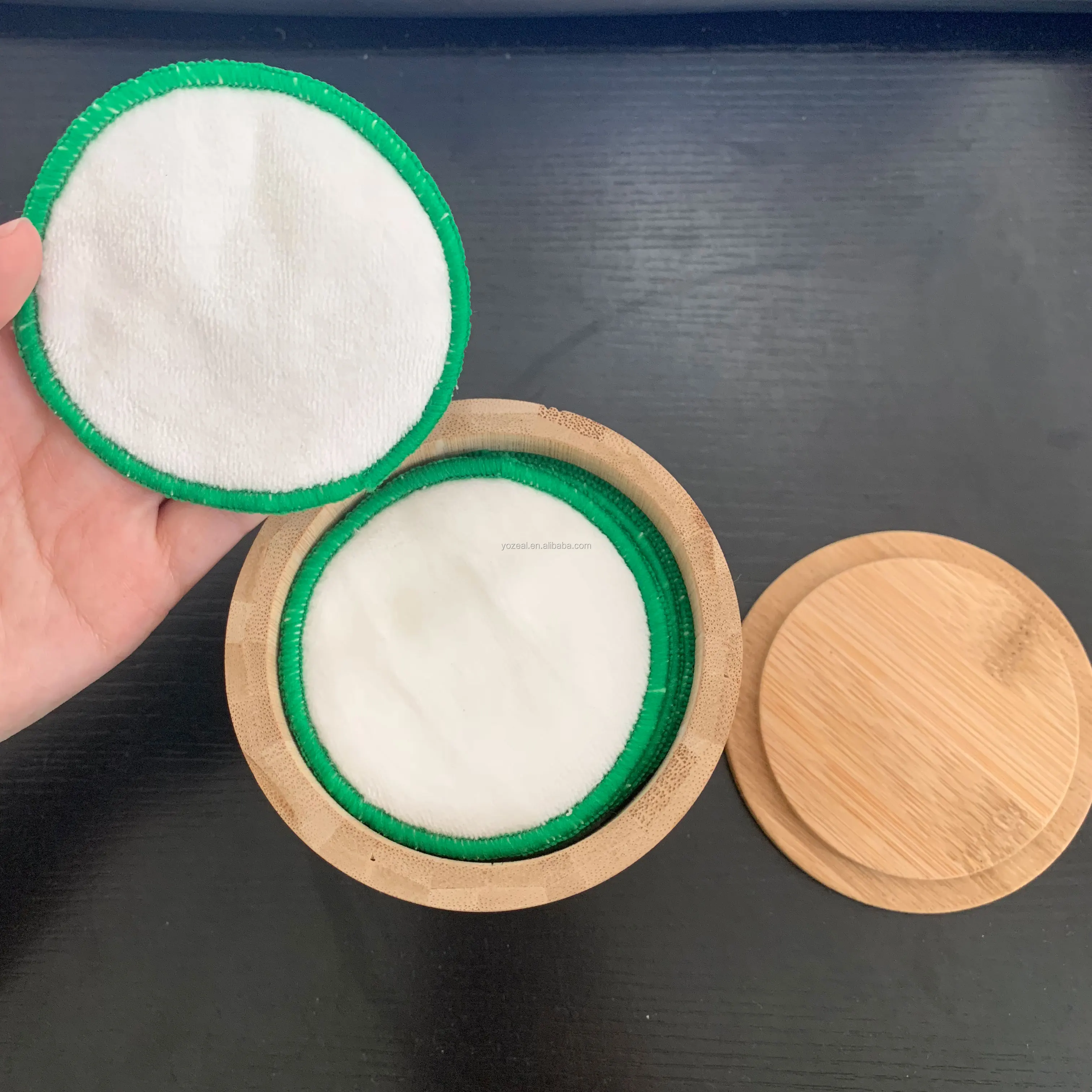 Amazon Hot Style Reusable Bamboo Make Up Remover Pads Cleansing Face Bamboo Make Up Remover