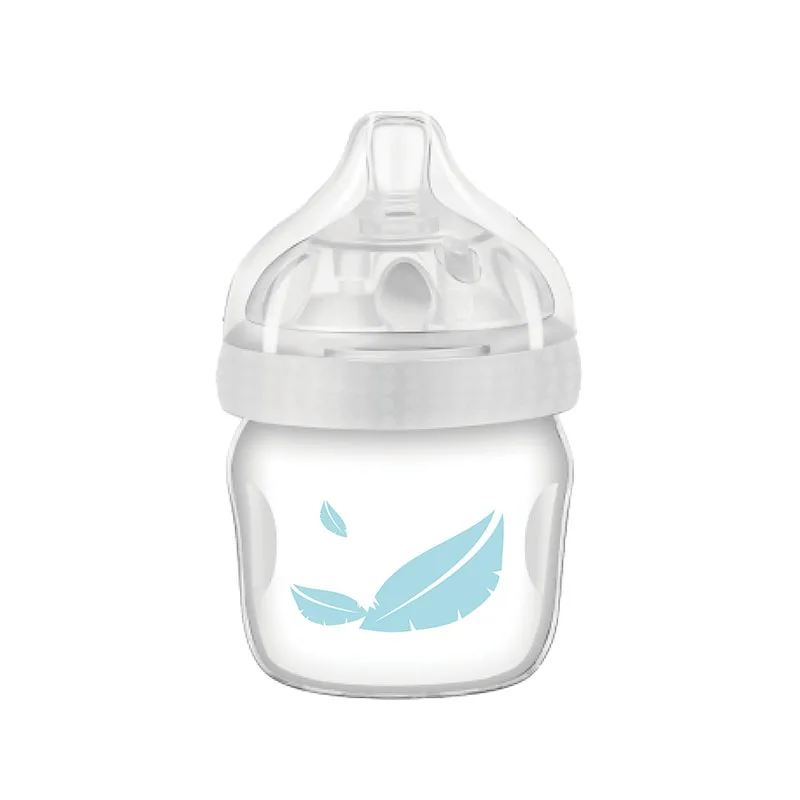 

Natural glass baby feeding bottle high borosilicate glass BPA FREE wide neck gift set