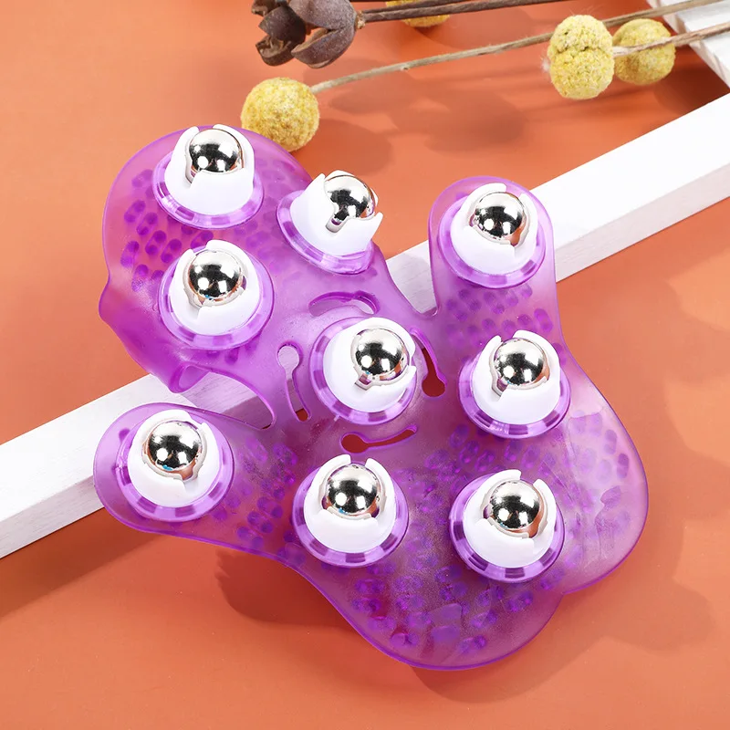 Wholesale High Quality 9 Steel Ball Rolling Massager Gloveheld Hand