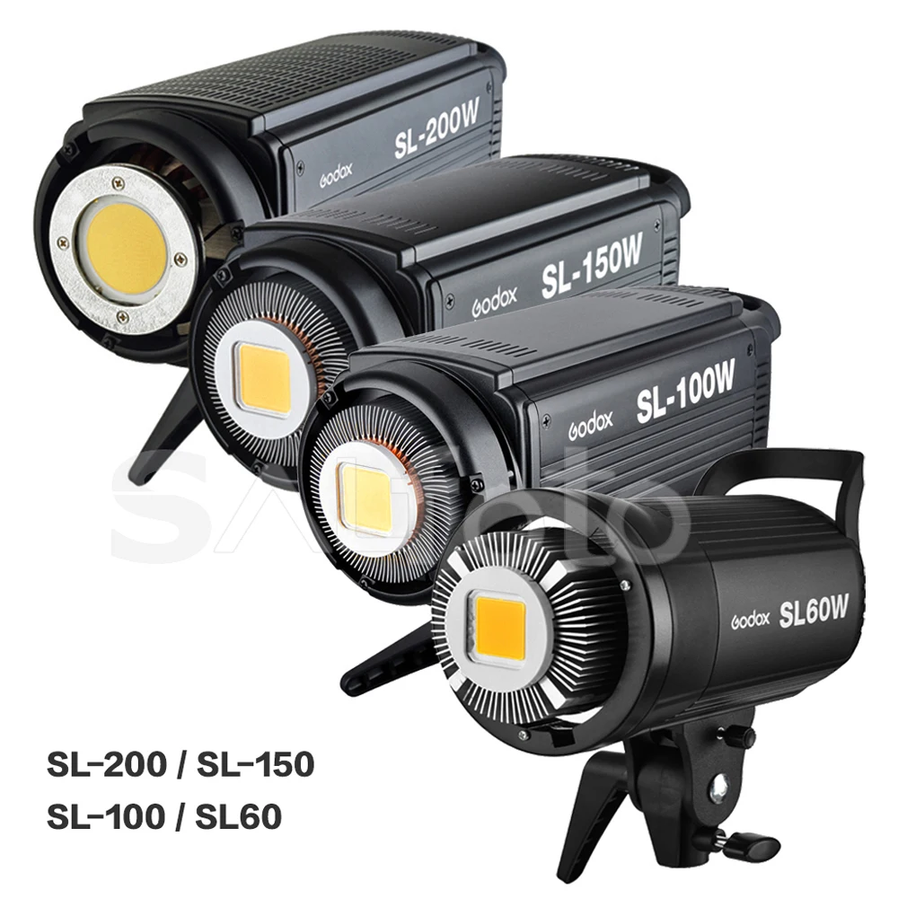 

Godox SL60W SL100W SL150W SL200W LED Video Continuous storbe Light 60W 100W 150W 200W Studio Video light for photography