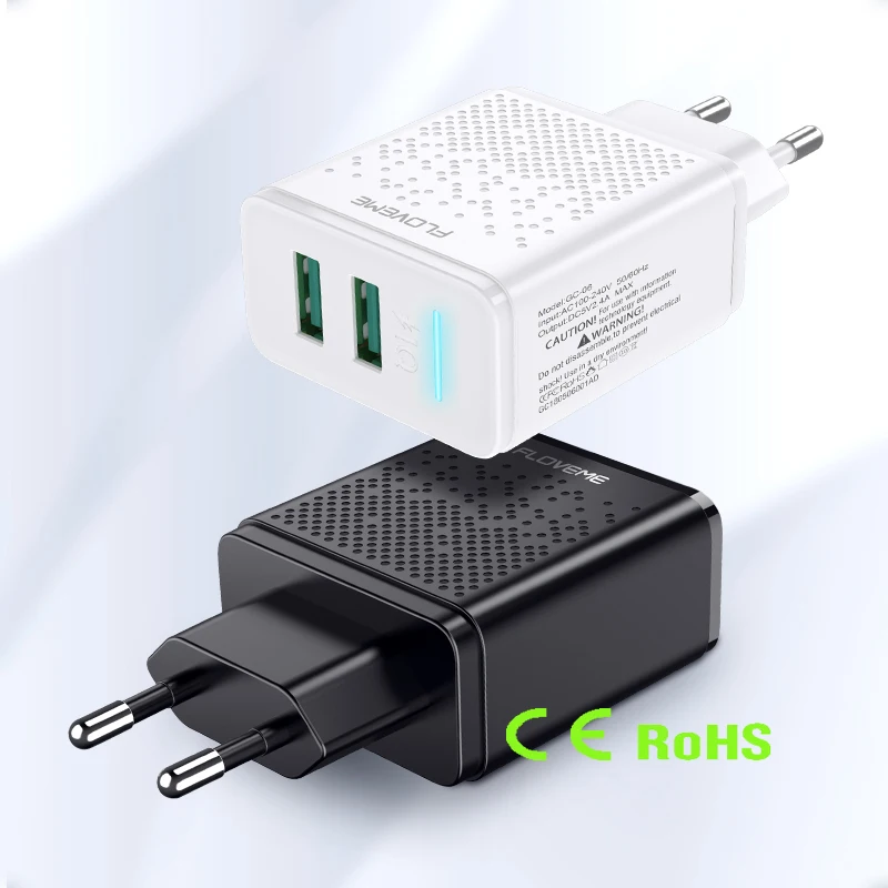 

Free Shipping 1 Sample OK Amazon Hot Sales trending product dual charging port wall usb charger android multiple charger