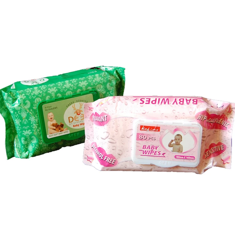 

Wholesale Baby Wipes Cotton Wet Wipe With Plastic Lid