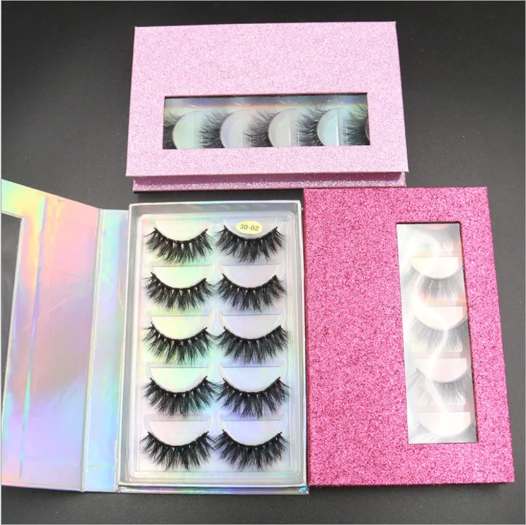 

Magnetic eyelash book contains 5 pairs of faux mink full strip lashes and New trend packaging customized lash book