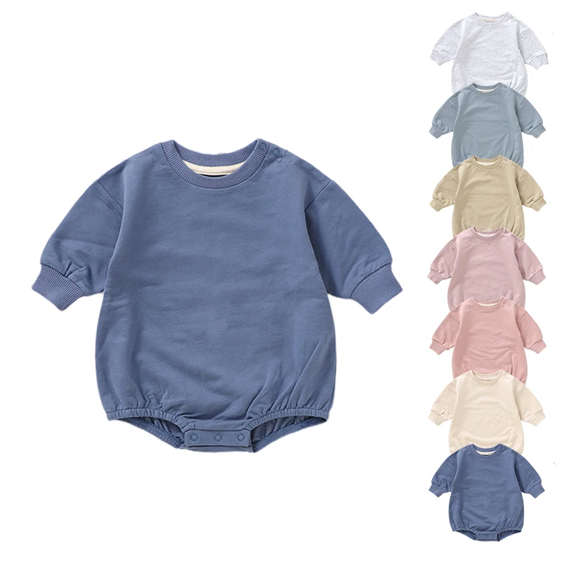 

Wholesale Long Sleeve Baby Romper Outfit 100% Organic Cotton Baby Onesie Infant Clothing