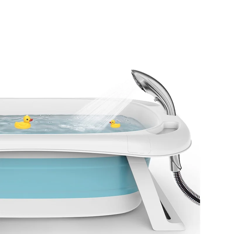 

2020 new design baby high temperature resistant foldable baby bathtub infant bathtub, Pink, blue