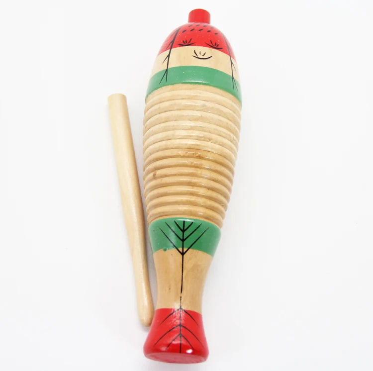 Df506a Fish Frog Percussion Instrument Wooden Guiro Toy For Kids Buy