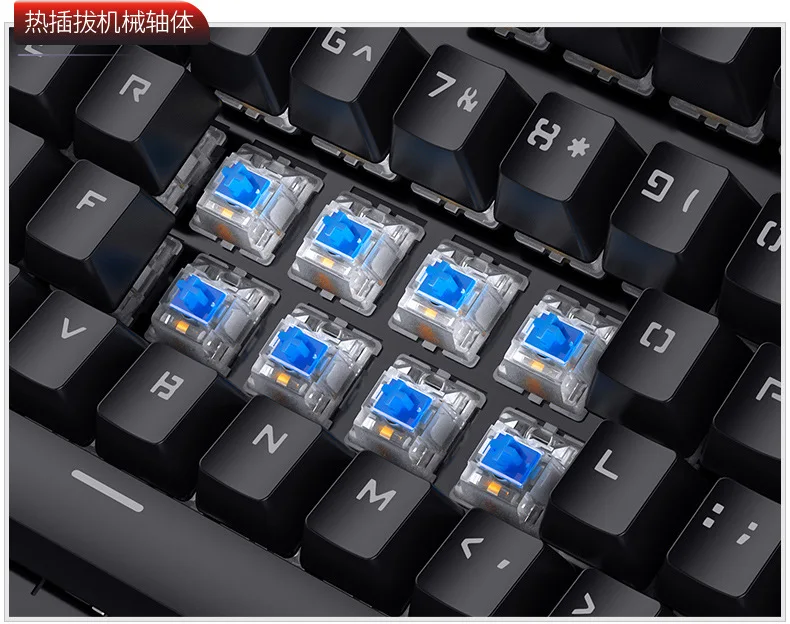 Hot Swap Blue Switch Black Switch 104keys Mechanical Gaming Keyboard ...