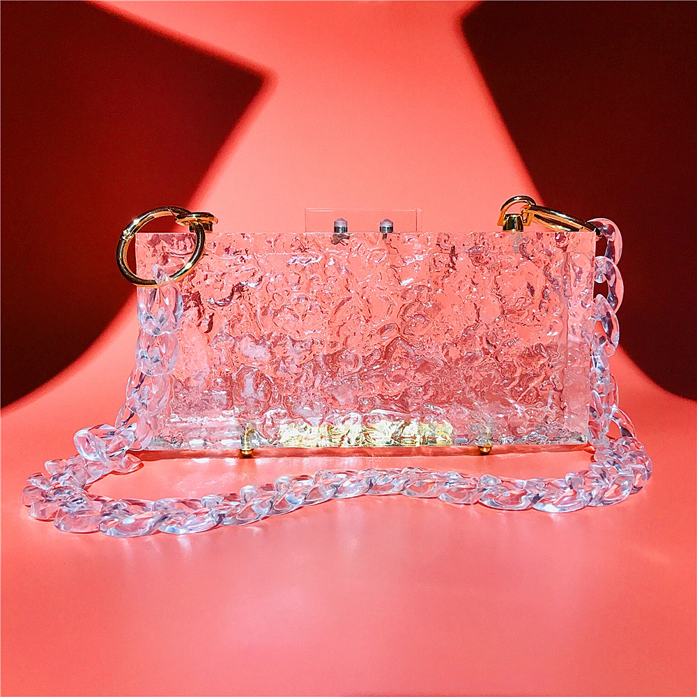 

High Quality transparent Square Acrylic Clutch Evening Bag