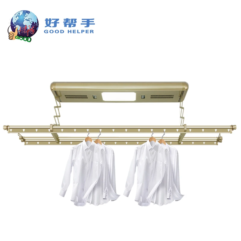 

Goodhelper wholesale hot sale multifunction motorized seche linge retractable for balcony use HBS01-1504A-A/S-XFHP