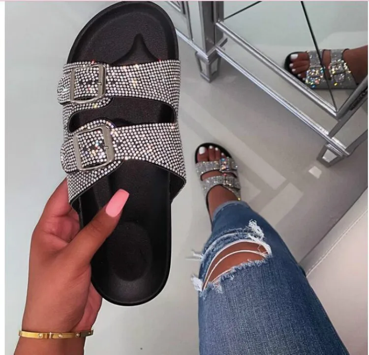 

Ladies Rhinestone Sandals for Women Slipper Shoes Summer Sandals for Women