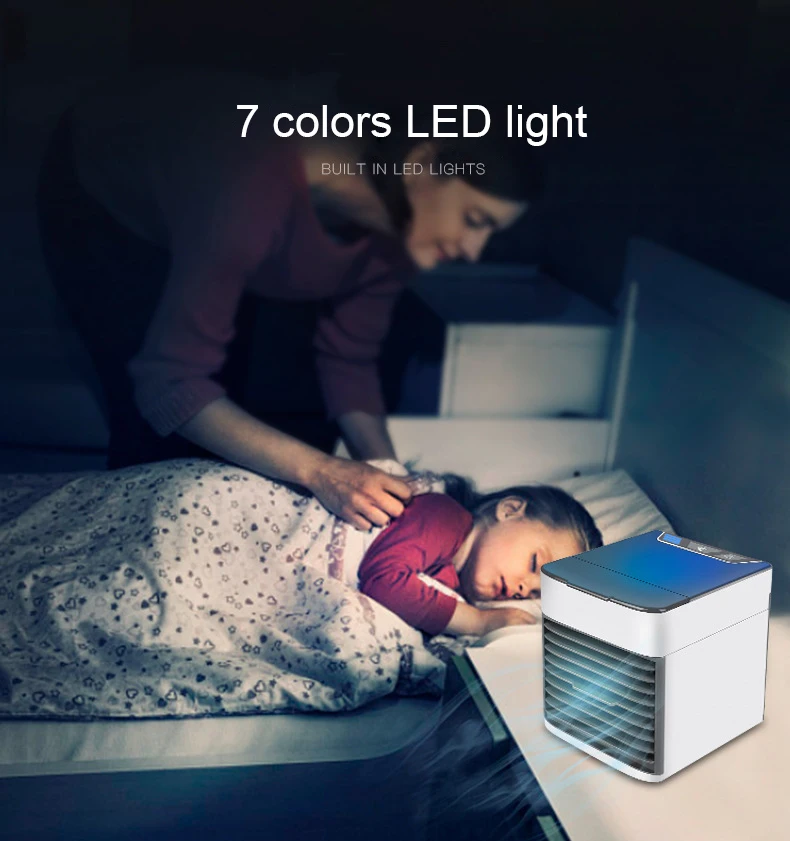 
Hot Sale Portable Air Conditioner Humidifier Home Personal Air Cooler With LED Lights 