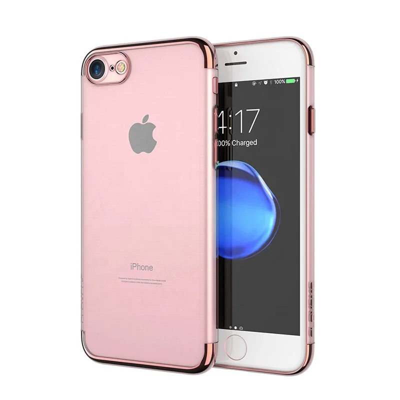 

Free Shipping 3D Multi Color Transparent Shockproof Electroplate Blank Mobile TPU Phone Case For iPhone