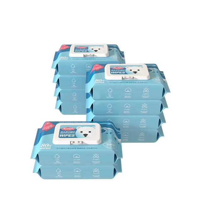 

Haijie High Quality Wholesale Baby Care Wet Wipes, White color