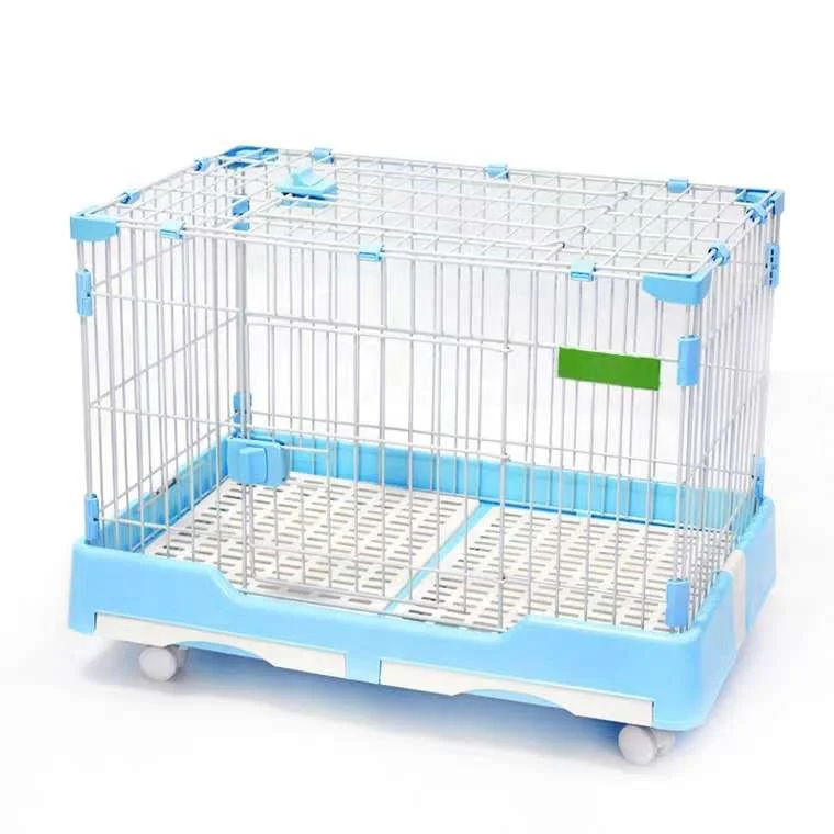 

Hot Selling Foldable Metal Dog Cage with Skylight and Wheels Large Space Dog Cage Metal Kennles with Drawer