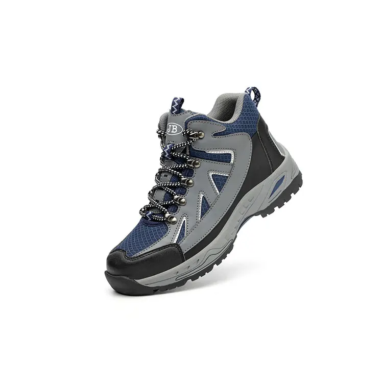 

High Quality New Design Woodland Low Price High Cut Safety Shoes, Blue and grey