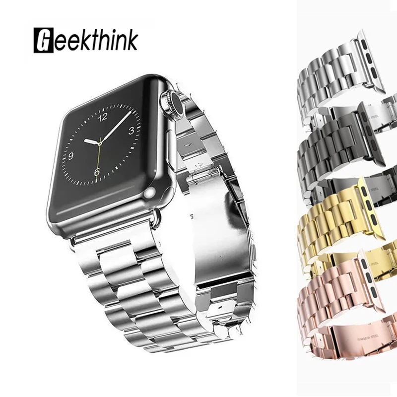 

Luxury fashion stainless steel for Apple Watch Band for Iwatch Luxury Stainless Steel Wristband Strap Metal, Silver/black/gold/rose gold/pink/blue