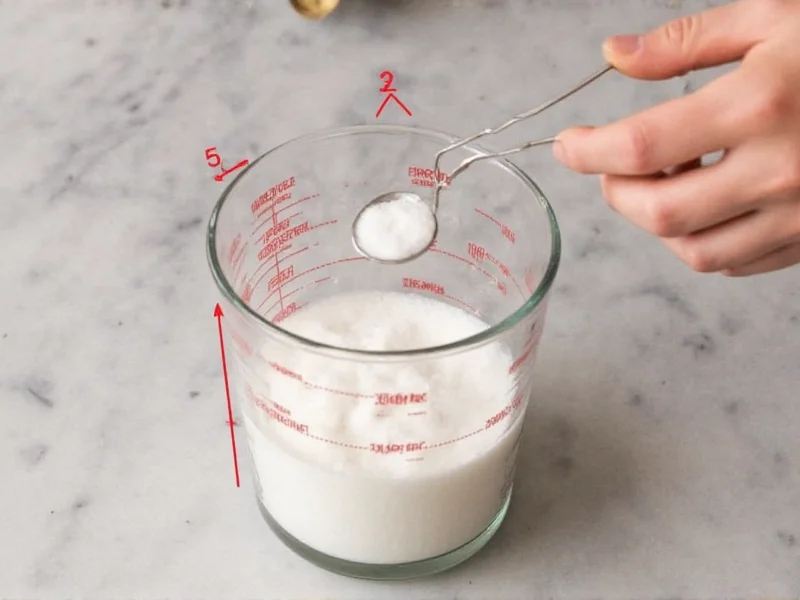 Measuring sugar and salt for homemade sports drink