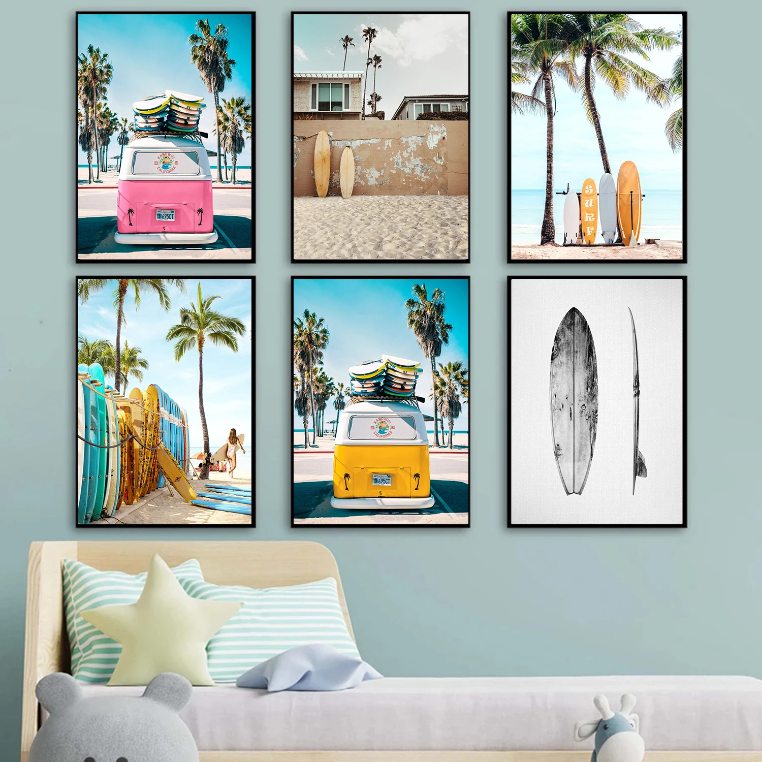 

Skateboard Wake Surfing Posters Enjoy Life Landscape Wall Art Pictures and Prints Canvas painting For home Living room Decor