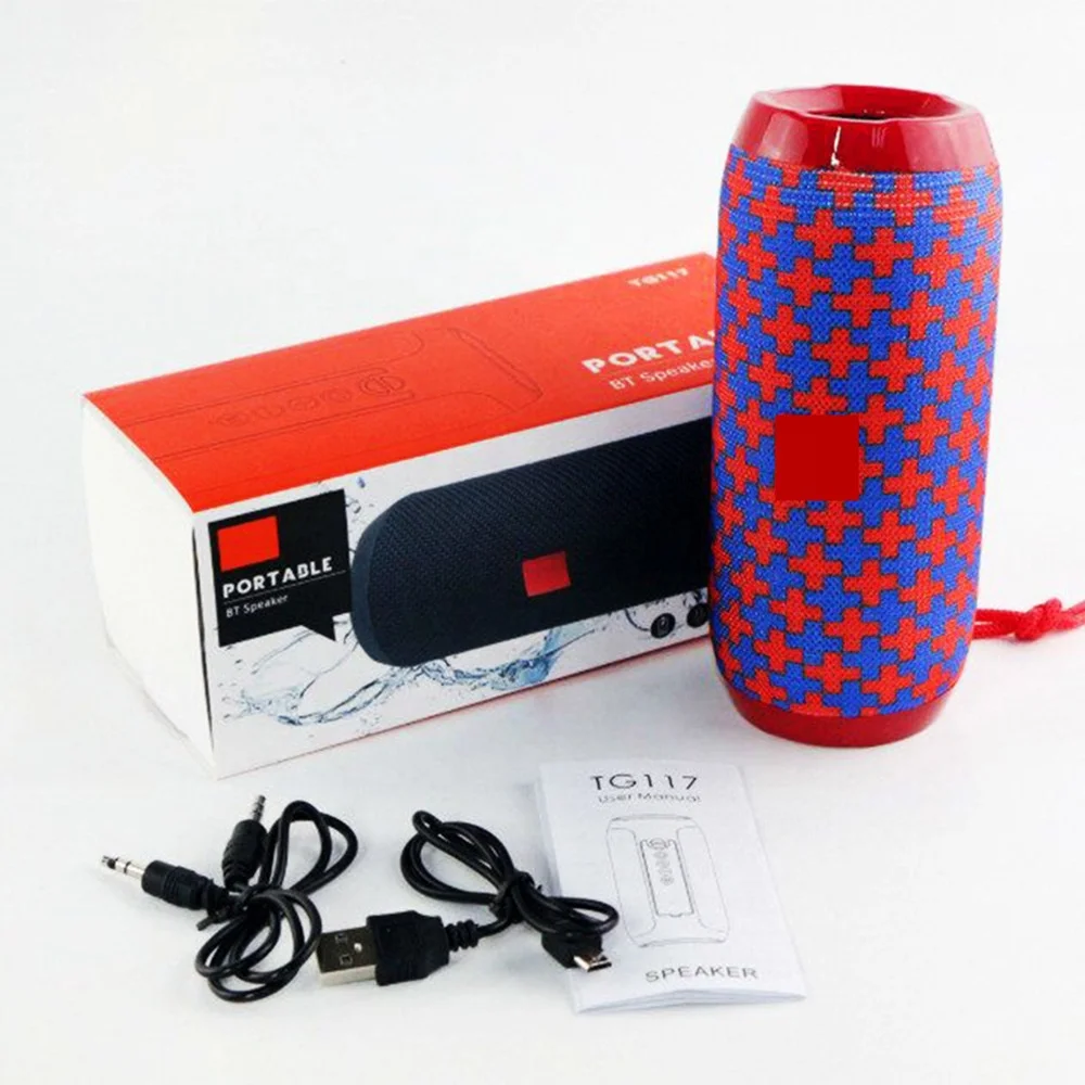

Portable Outdoor original TG117 Blue tooth Waterproof IPX5 Subwoofer Bass Loud FM TF Wireless Speaker Mini Column Box speakers