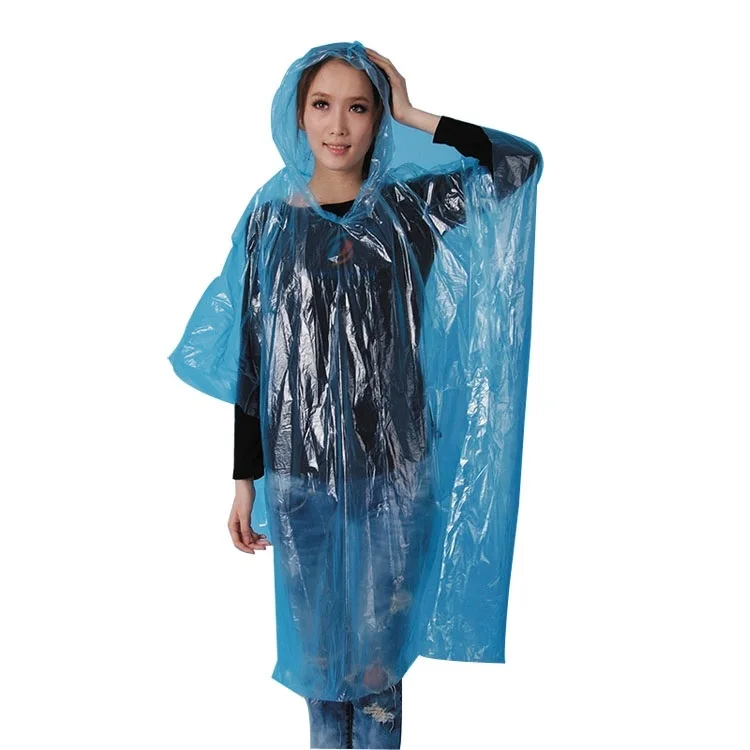 
Custom printing disposable plastic rain poncho on sale 