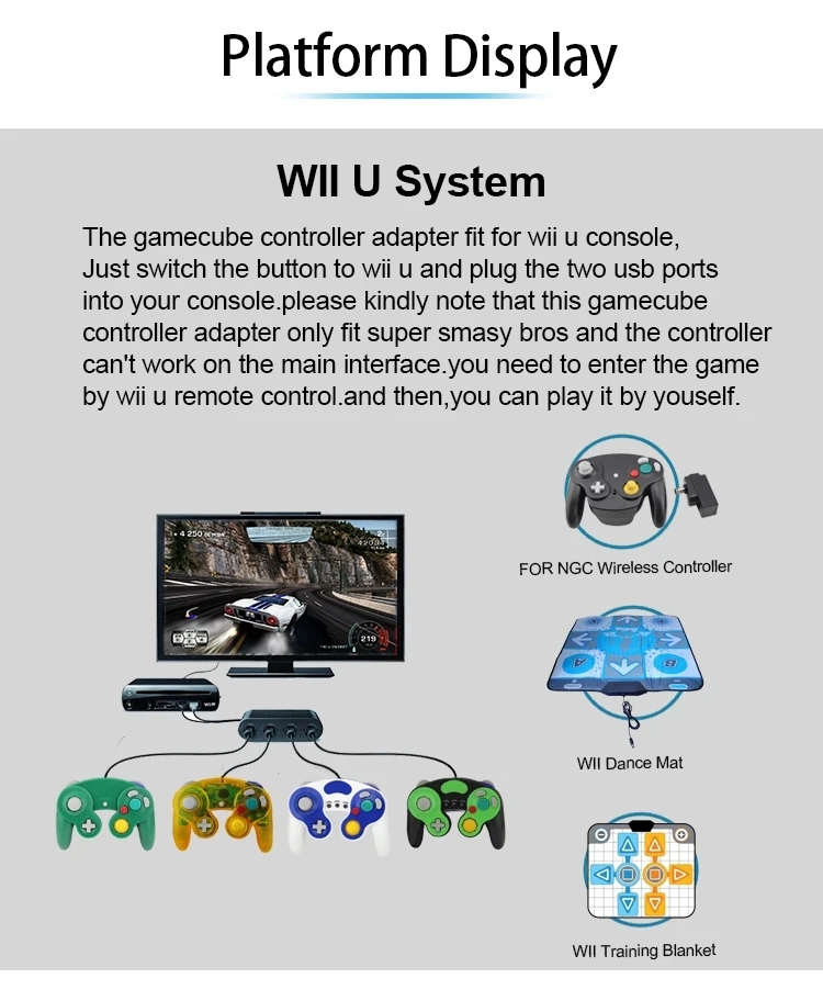 Oem Odm New Arrival Game Accessories With Home Button 4 Ports For Wii U Gamecube Controller Adapter Buy Gamecube Controller Adapter For Wii U Gamecube Controller Adapter Gamecube Controller Adapter Product On Alibaba Com