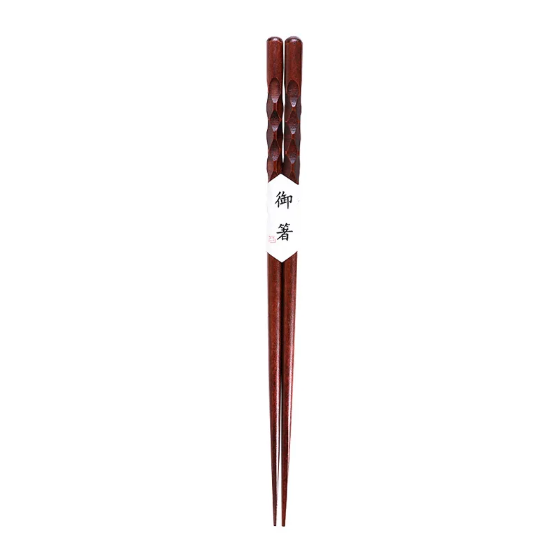 

1 pair of 2020 new fashion japanese lacquered solid round wooden chopsticks for eating sushi noodles food