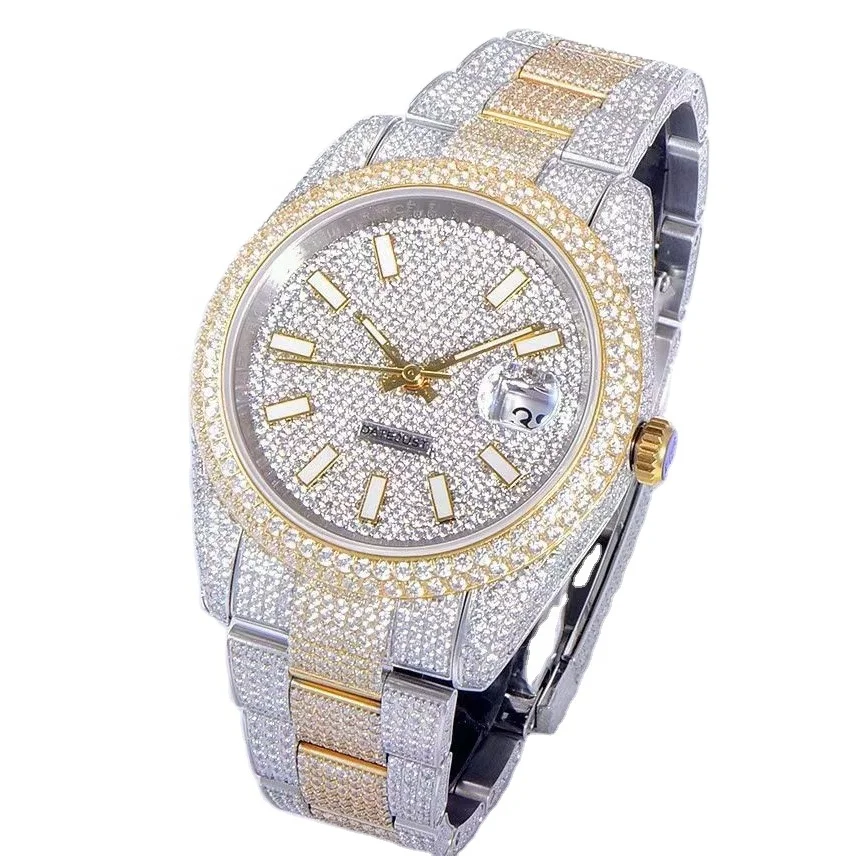 

Diver Patek AP watch Watch 904L Steel ETA 2824 Movement 126333 Two Tone Ice cube Diamond Gypsophila Rolexables Watch