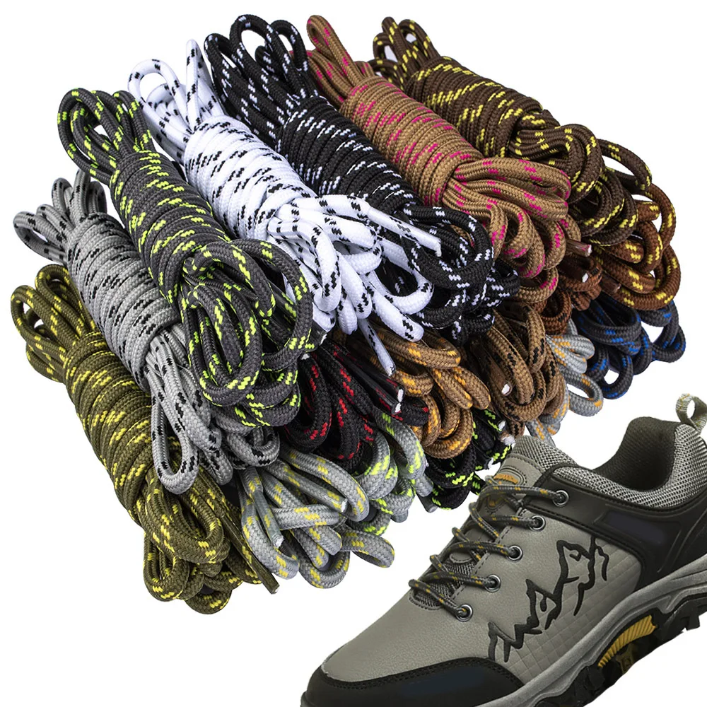 

Hot Fashion Shoe lace 5mm Rope hiking laces bulk mountaineering shoelaces Striped round shoelace martin boot shoelaces, 18 colors