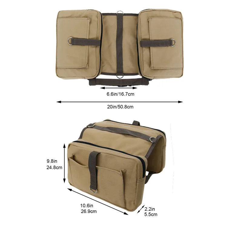 

Dog Saddle Bag, Dog Hiking Backpack, Camping or Hiking Accessories Included, Brown