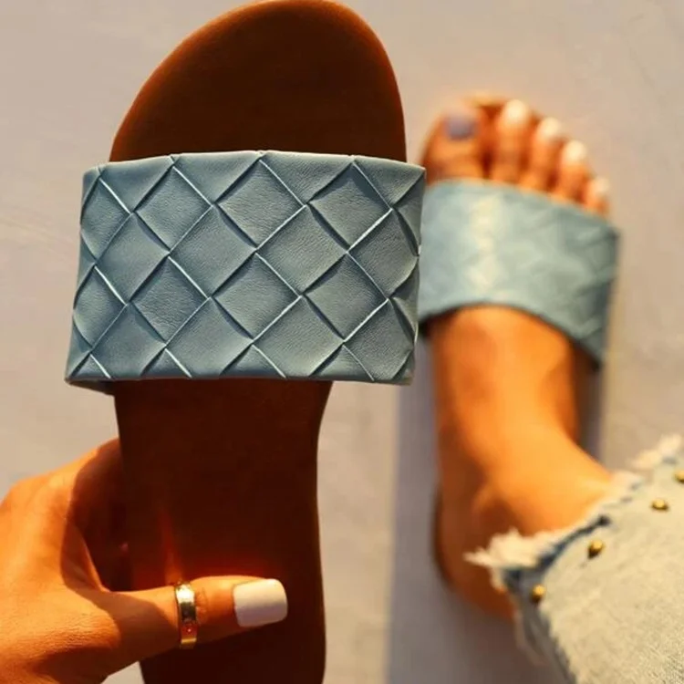 

Summer Slippers Peep Toe Solid Flat Ladies Slides Beach Shoes Comfortable Fashion Female Slides Footwear