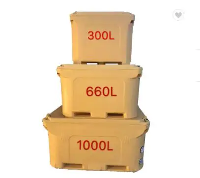 

2021 Gint Factory Price Large capacity LLDPE Fish cooler box 300ml 660ml 1000ml outdoor seafood box Insulated, Customized color